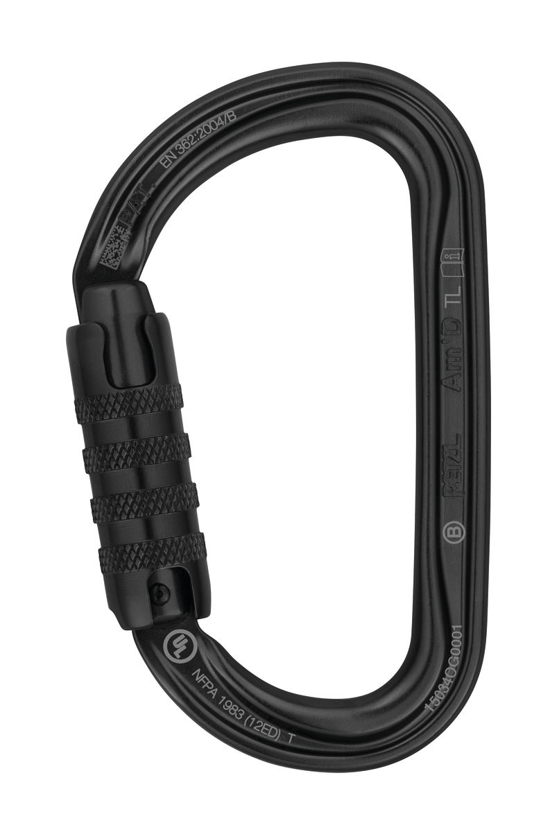 Petzl Am’D Karabiner schwarz für Klettersitze